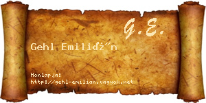 Gehl Emilián névjegykártya